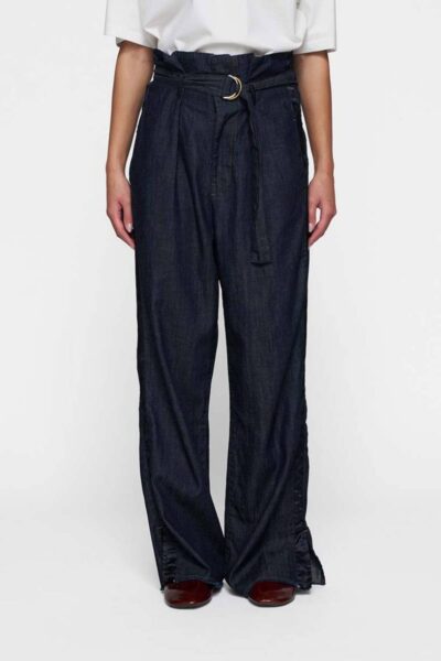 Belted wide leg pants yale blue 10 DAYS