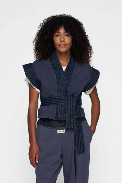 Padded kimono gilet yale blue 10 DAYS