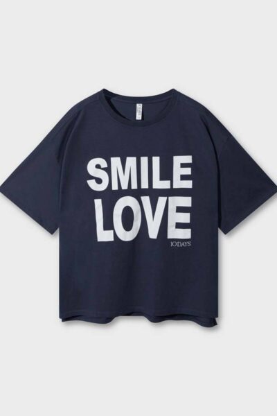 Statement tee smile love yale blue 10 DAYS