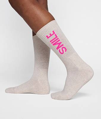 Socks smile soft white melee 10 DAYS