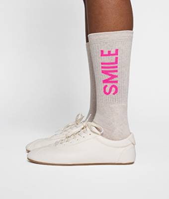 Socks smile soft white melee 10 DAYS