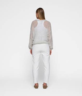 Belted pants neoprene white melee 10 DAYS