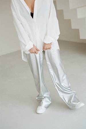 Fieke pant silver Aimee The Label