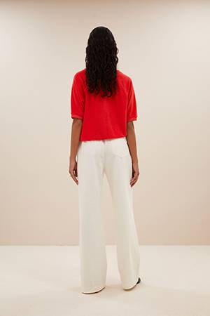 Jaxx twill pants off white By-Bar Amsterdam