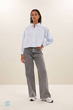 Lina mj pant grey denim By-Bar Amsterdam