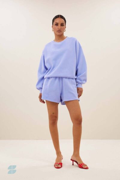 Bibi natural sweater violet blue By-Bar Amsterdam