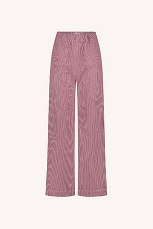 Neal cherry stripe pants milky By-Bar Amsterdam