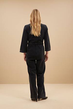 Louise twill suit jet black By-Bar Amsterdam