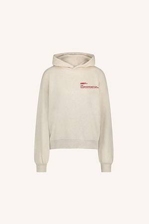 Dictionary hoodie oyster melee By-Bar Amsterdam