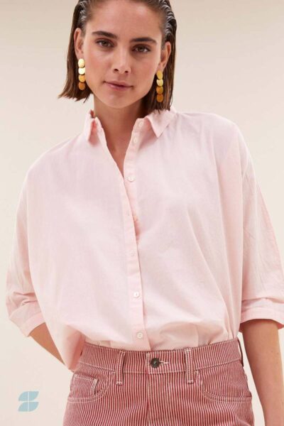 Norel chambray blouse light pink By-Bar Amsterdam