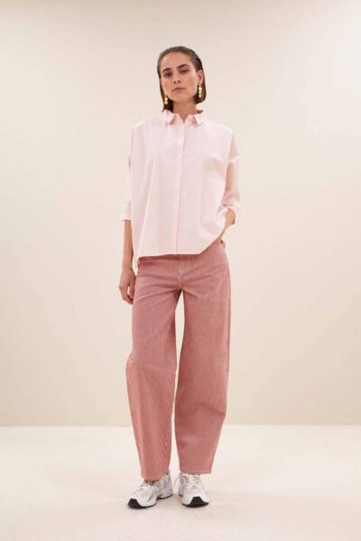 Norel chambray blouse light pink By-Bar Amsterdam