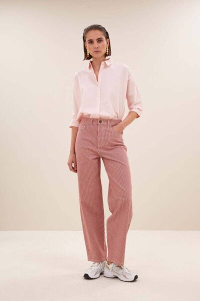 Norel chambray blouse light pink By-Bar Amsterdam