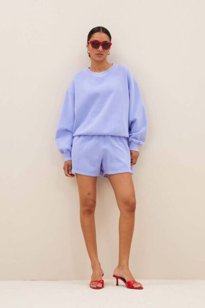 Kid natural sweat shorts v-blue By-Bar Amsterdam