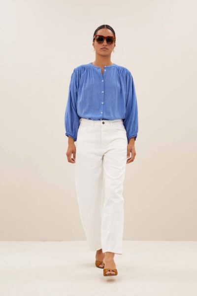 Becky athia blouse sapphire blue By-Bar Amsterdam