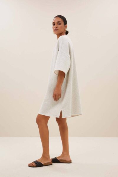 Willow sweat dress light grey mel By-Bar Amsterdam