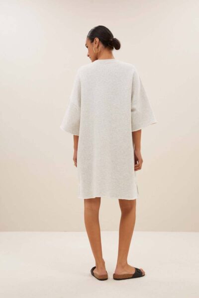 Willow sweat dress light grey mel By-Bar Amsterdam