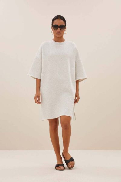 Willow sweat dress light grey mel By-Bar Amsterdam