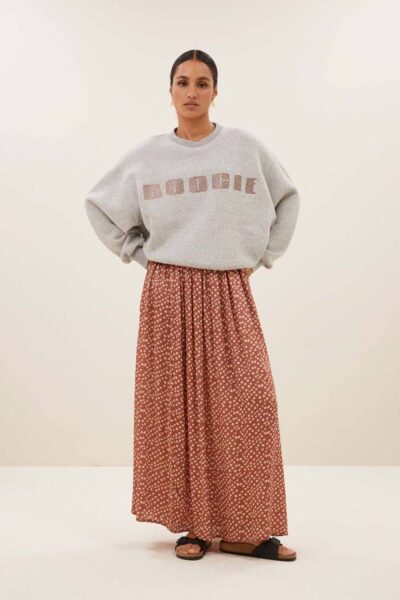 Bibi boogie sweater grey melee By-Bar Amsterdam