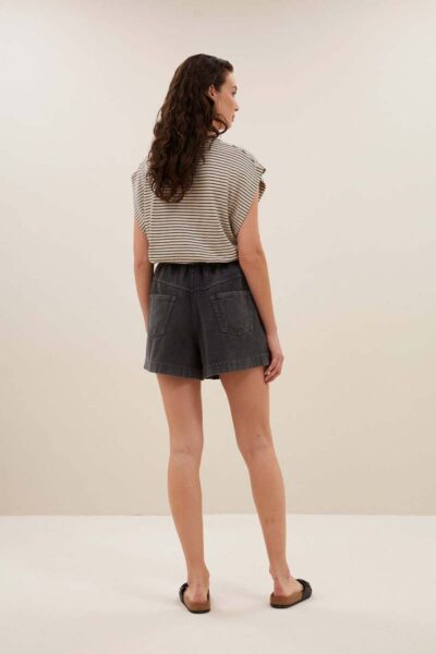 Mason small stripe top black By-Bar Amsterdam