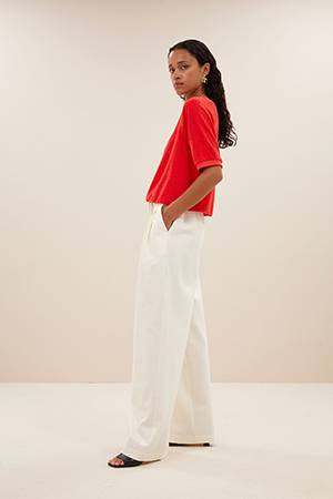 Jaxx twill pants off white By-Bar Amsterdam