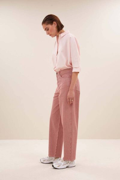 Norel chambray blouse light pink By-Bar Amsterdam