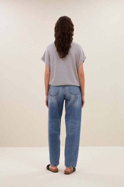 Tyler small stripe top kingsblue By-Bar Amsterdam