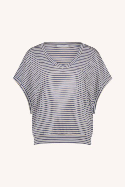 Tyler small stripe top kingsblue By-Bar Amsterdam