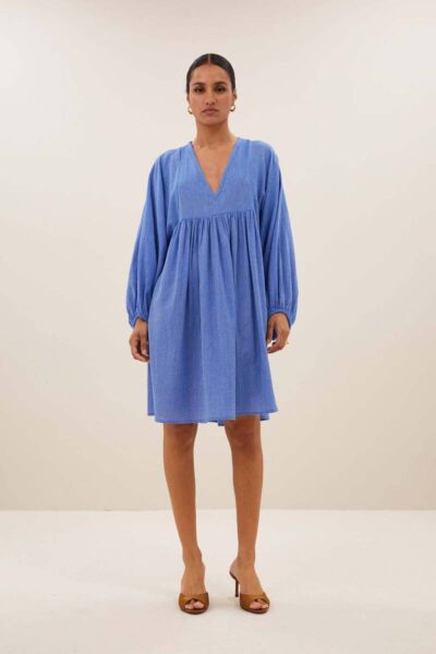 Philou athia dress sapphire blue By-Bar Amsterdam