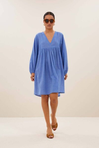 Philou athia dress sapphire blue By-Bar Amsterdam