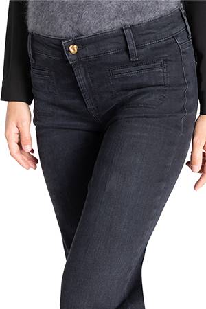 Tess wide leg sustainable black denim Cambio