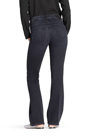 Paris flared modern dark black denim Cambio