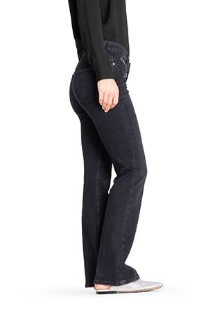 Paris flared modern dark black denim Cambio