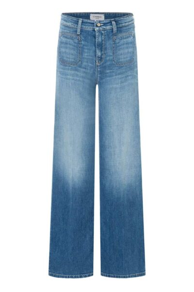 Tess wide leg used contrast blue denim Cambio