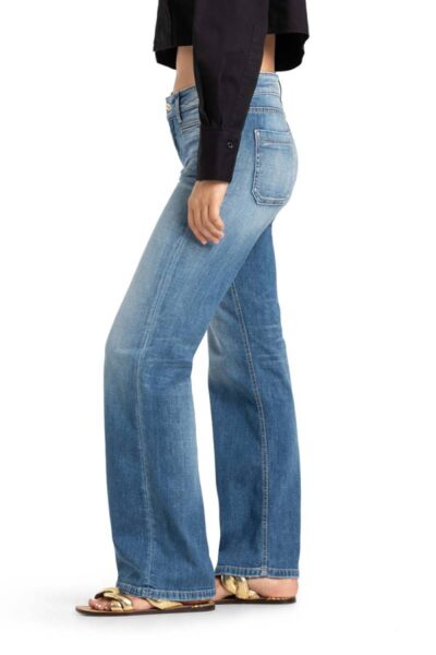 Tess wide leg used contrast blue denim Cambio