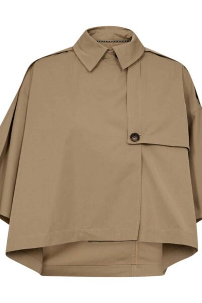 Francis crop cape jacket khaki Co’Couture