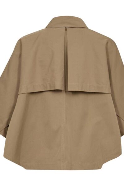 Francis crop cape jacket khaki Co’Couture