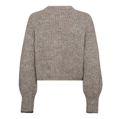 Coralie crop rib o-knit walnut Co’Couture