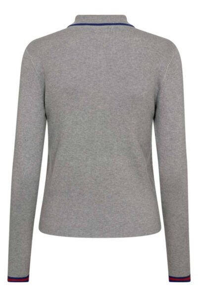 Balin polo knit light grey Co’Couture