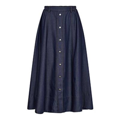 Titus button skirt dark denim Co’Couture