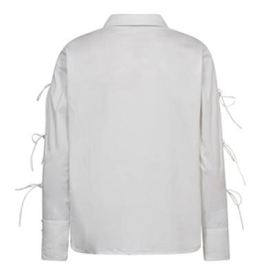 Poppy tie sleeve shirt white Co’Couture