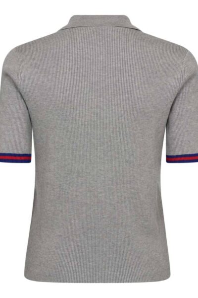 Balin polo knit tee light grey Co’Couture