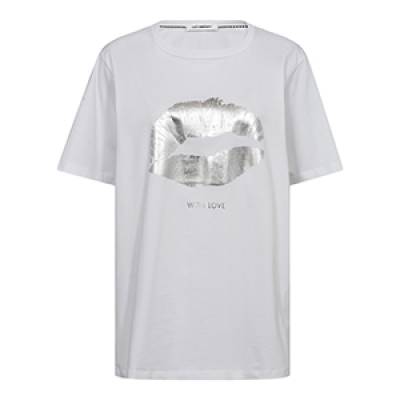 The kiss oversize tee white Co’Couture