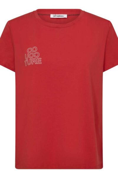 Siara outline tee red off white Co’Couture