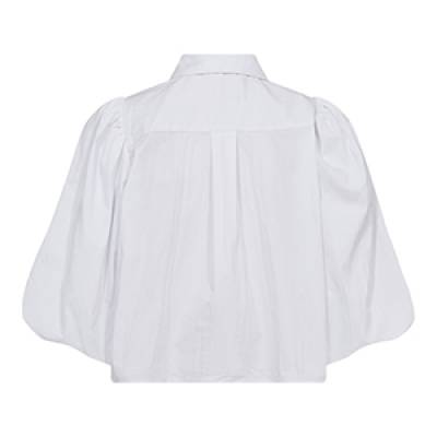 Co crisp ruffle puff shirt white Co’Couture