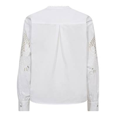 Kelisse lace cut v-shirt white Co’Couture