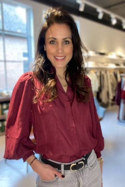 Aila Petra v-shirt burgundy Co’Couture