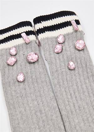 Gewarm socks with rhinestones Essentiel