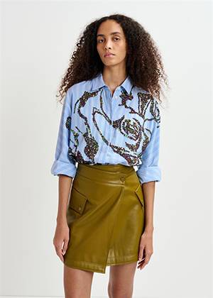 Godsend embellished shirt C1 blue monday Essentiel