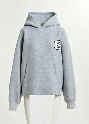 Gris patched sweatshirt hurricane grey Essentiel