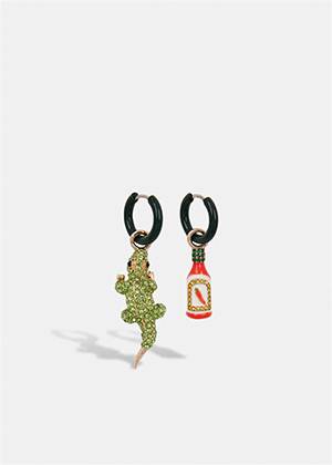 Crocodile fantasy earrings C1 hulk Essentiel